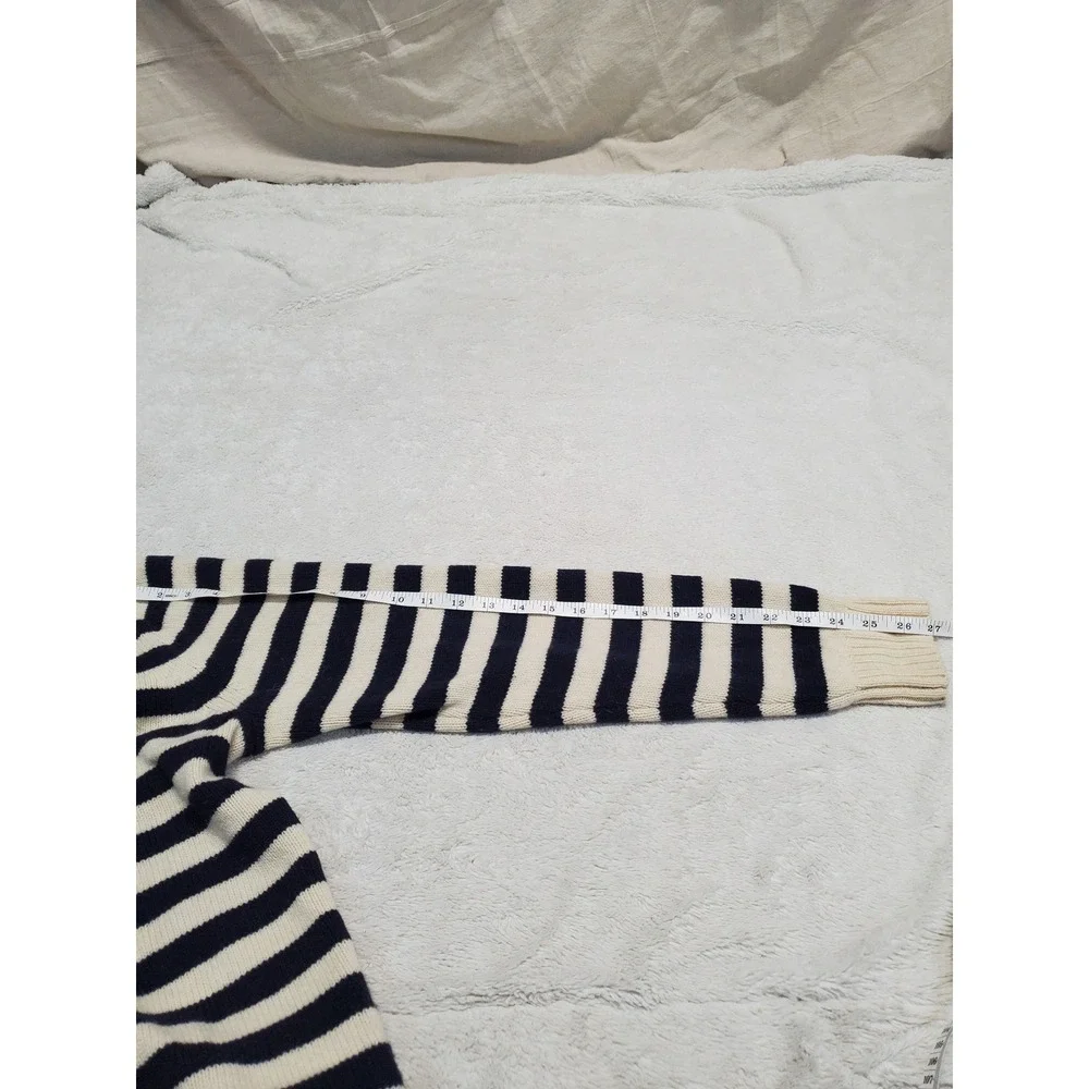 Banana Republic Blue Cream Knit Wool Blend Heritage Sweater Men XL‎ Classic
